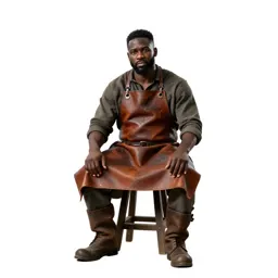 Dwarven blacksmith in a leather apron