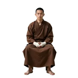 Monastic warrior with wrapped hands