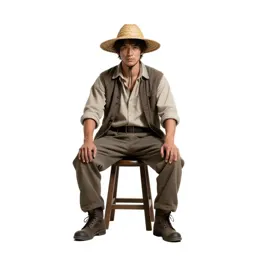 Wandering swordsman in a straw hat