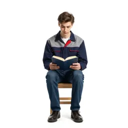 Young apprentice with a spellbook