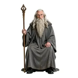 Elder wizard with a rune staff