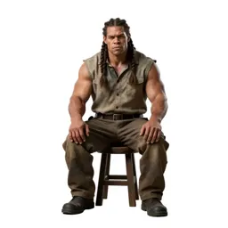 Orc chieftain with braided hair