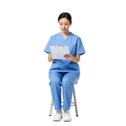 Nurse checking a chart