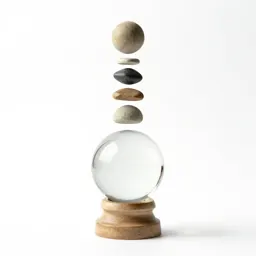 Crystal ball on a stand