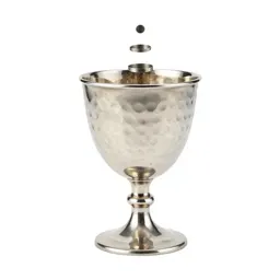 Goblet of hammered silver