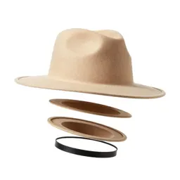 Wide-brim felt hat