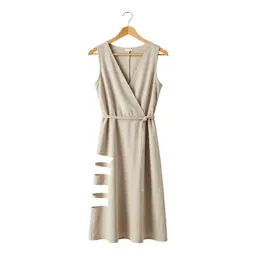 Wrap dress on a hanger
