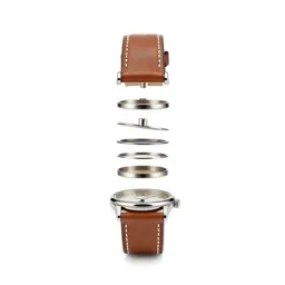 Wristwatch with a leather strap
