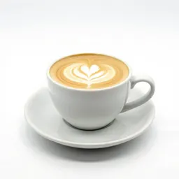 Flat white in a ceramic cup