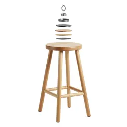 Bar stool with a footrest