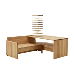 C-shaped sofa table