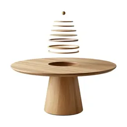 Round pedestal dining table