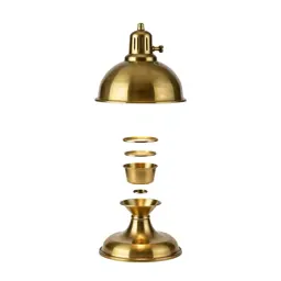 Brass banker's lamp