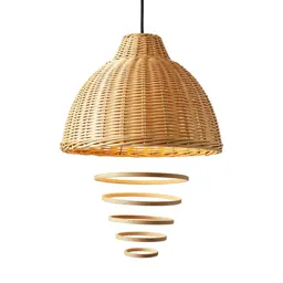 Rattan pendant shade