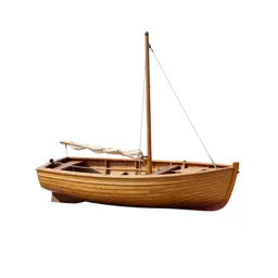 Wooden sailing dinghy