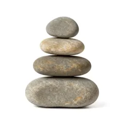 River stone stack