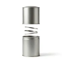 Cylindrical tea caddy tin