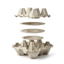 Moulded pulp egg carton