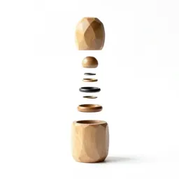 Perfume bottle with a faceted stopper
