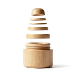 Ribbed cosmetics jar