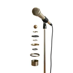 Boom microphone on a stand