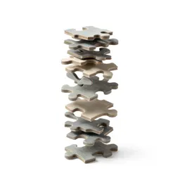 Jigsaw puzzle piece stack