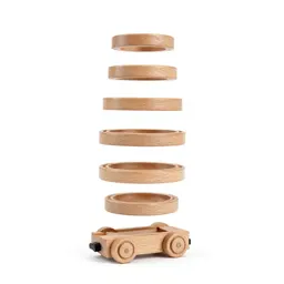 Wooden train track piece