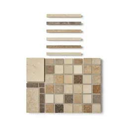 Mosaic floor tile section
