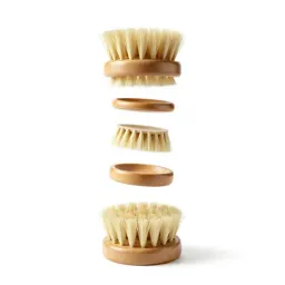 Natural bristle body brush