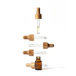 Set of glass dropper serums