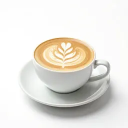 Flat white with latte art