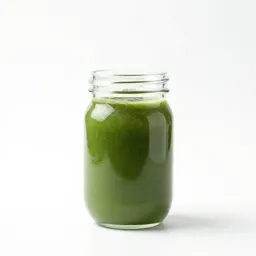 Green smoothie in a jar