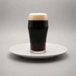 Pint of stout settling
