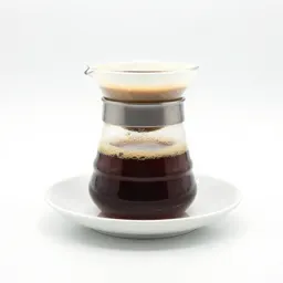 Pour-over coffee mid-bloom