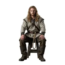 Norse seafarer with a rope