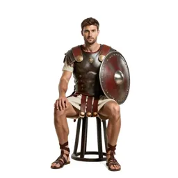 Roman legionary with a scutum