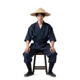Ronin with a straw hat