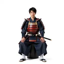 Samurai in lacquered armour
