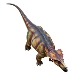 Ankylosaurus with its club tail