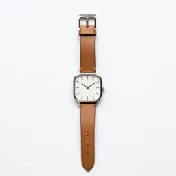 Wristwatch with a leather strap