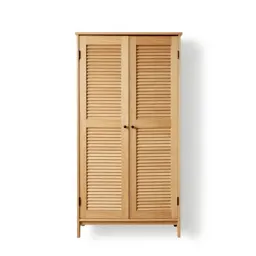 Wardrobe with louvred doors
