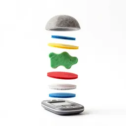 Mobile with felt shapes