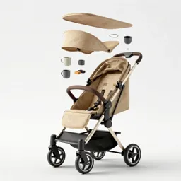 Pram with a canopy