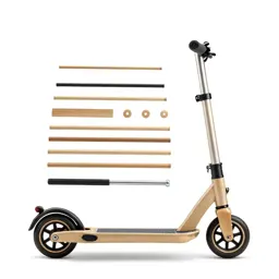 Scooter with a folding stem