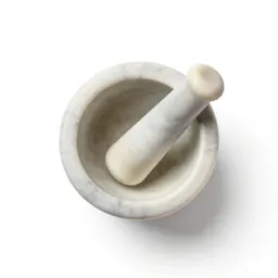 Marble mortar and pestle