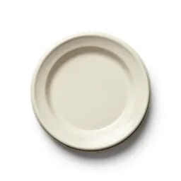 Stack of enamel camping plates