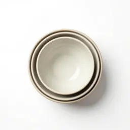 Stack of nesting mixing bowls