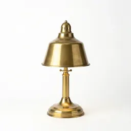 Brass banker's lamp