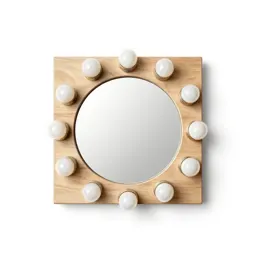 Mirror with bulb surround
