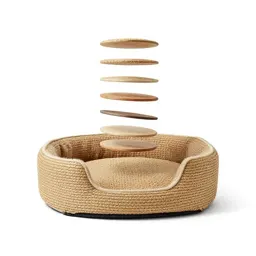 Woven dog bed